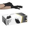 Defender Safety DSG-BNS-01, Nitrile Disposable Gloves, 4 Mil Palm, Nitrile, Powder-Free, M, 1000 PK, Black DSG-BNS-01-M-10